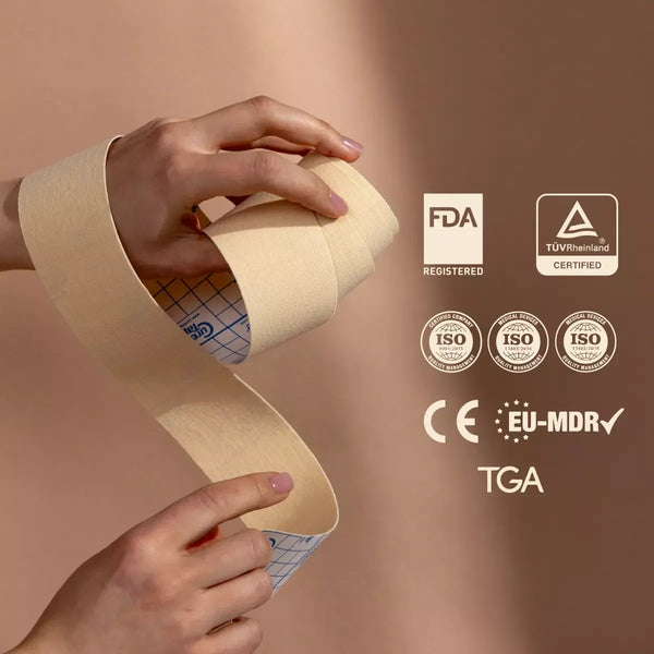 Certified beauty tape for Switzerland with TUV and European medical certifications