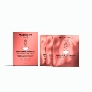 Three Frauschmitz decollete mask packages on a white background